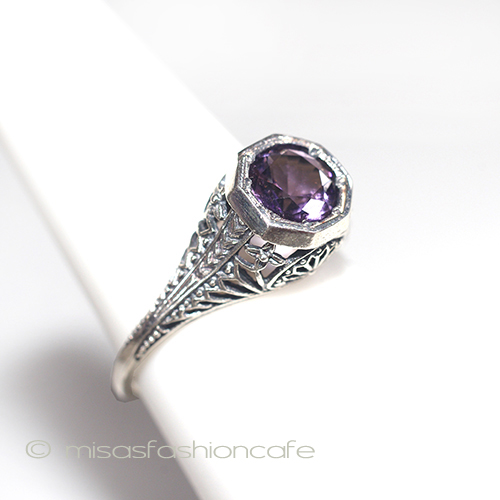 （画像用） 天然石　アメジスト　１ｃｔ　 スターリングシルバー刻印