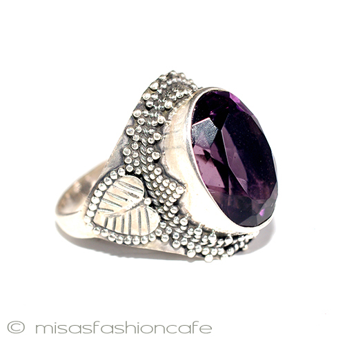 （画像用） アメジスト６ｃｔリング スターリングシルバー