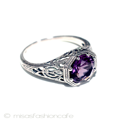 （画像用） 天然石　アメジスト　１ｃｔ　 スターリングシルバー刻印