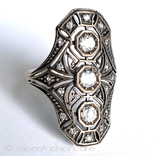 （画像用） 天然石トパーズ　リング スターリングシルバー刻印