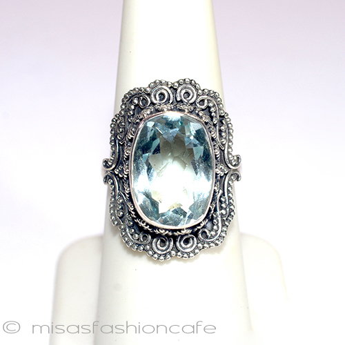 （画像用） アクアマリン　リング　 スターリングシルバー