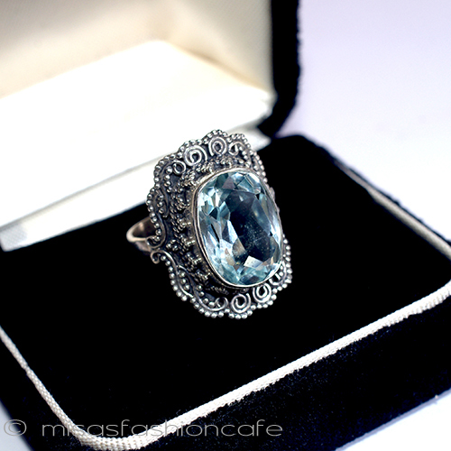 （画像用） アクアマリン　リング　 スターリングシルバー