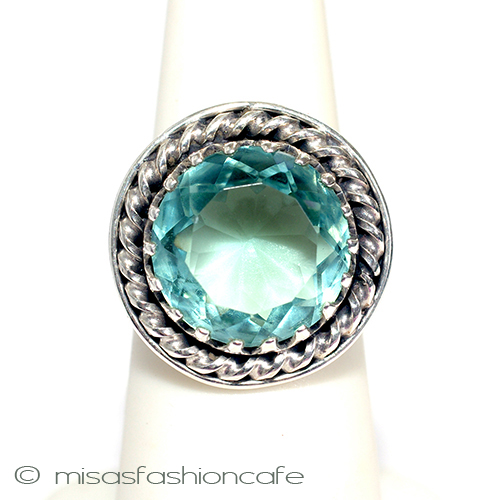 （画像用） アクアマリン　リング　 スターリングシルバー