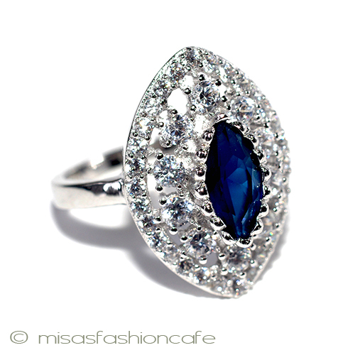 （画像用） 天然サファイア＆トパーズ スターリングシルバーリング