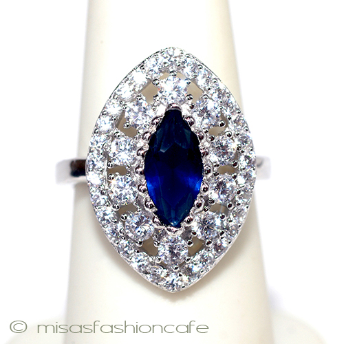 （画像用） 天然サファイア＆トパーズ スターリングシルバーリング