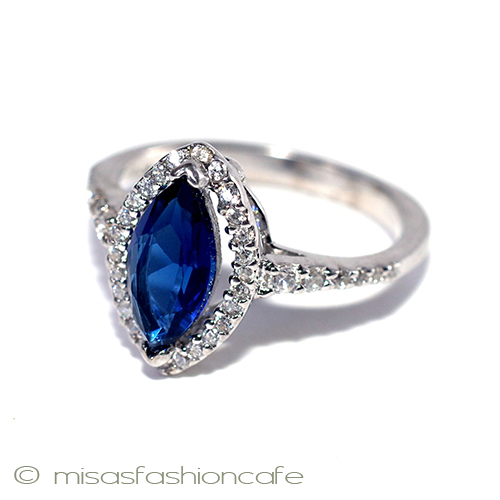 （画像用） サファイア＆トパーズ スターリング刻印リング