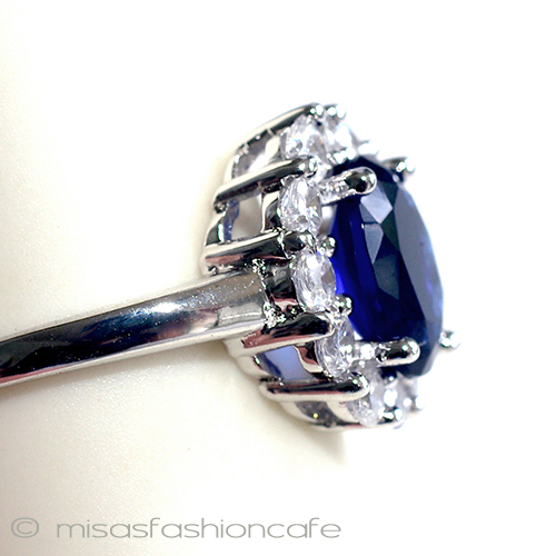 （画像用） サファイアリング 銀製指輪 スターリングシルバー925