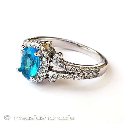 （画像用） アクアマリン　指輪 スターリング銀製リング