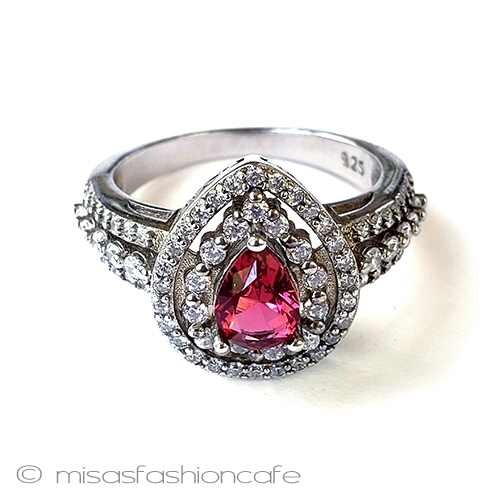 （画像用） ルビー　リング指輪 スターリングシルバー