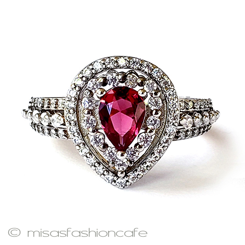 （画像用） ルビー　リング指輪 スターリングシルバー