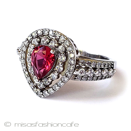 （画像用） ルビー　リング指輪 スターリングシルバー