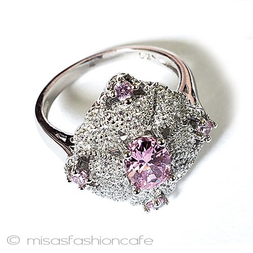 （画像用） サファイア　フラワー スターリング925リング