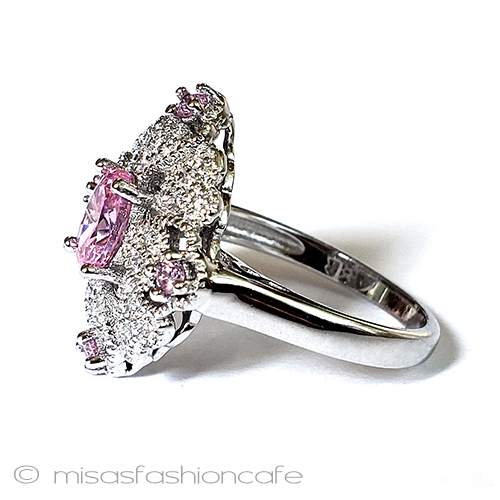 （画像用） サファイア　フラワー スターリング925リング