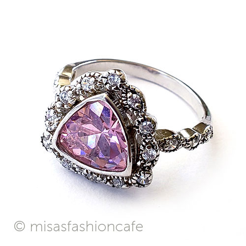 （画像用） サファイア＆トパーズ指輪 スターリング925リング