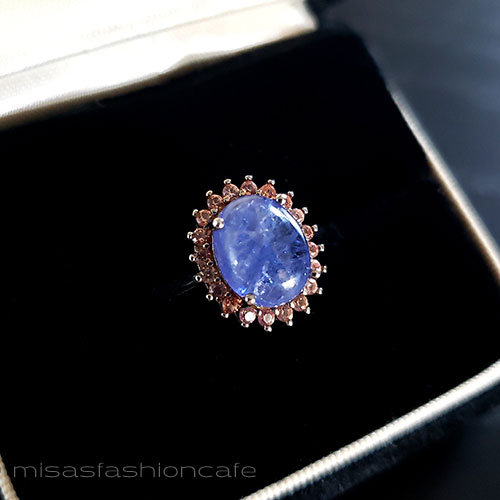 （画像用） 天然石タンザナイトのリング スターリングシルバー指輪