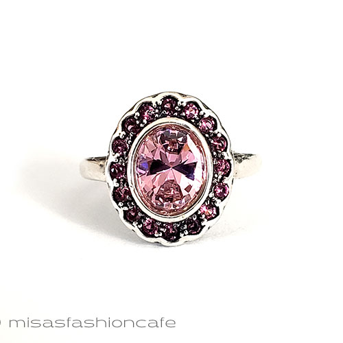 （画像用） 天然石Pinkサファイア スターリング925指輪