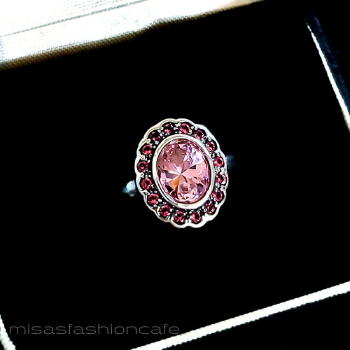 （画像用） 天然石Pinkサファイア スターリング925指輪