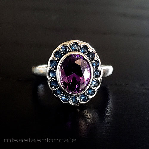 （画像用） サファイア&アメジスト スターリング銀指輪