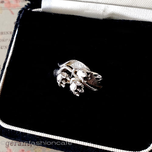 （画像用） Trifari　 トリファリ 鈴蘭のお花　リング