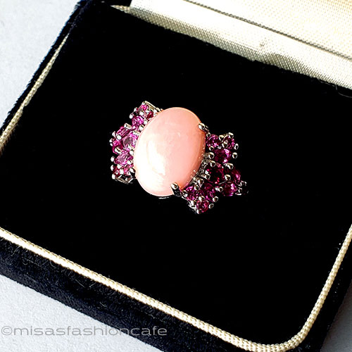 （画像用） アンティークリング指輪 天然オパール14K925