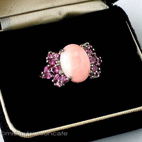 （画像用） アンティークリング指輪 天然オパール14K925