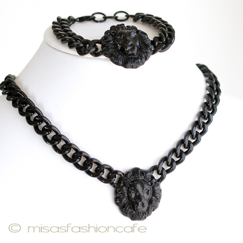 （画像用） ライオンFace　セット ネックレス＆ブレスレット