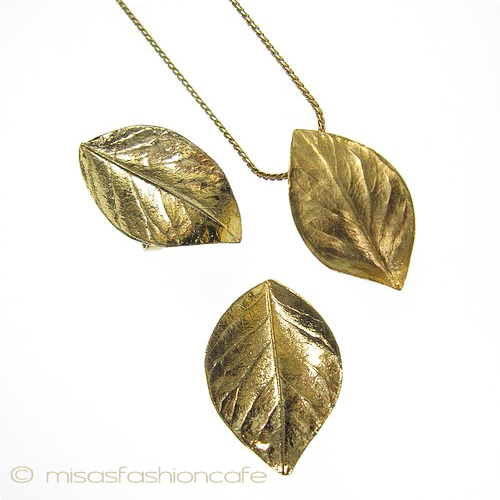 （画像用） クラウントリファリ Trifari ゴールドリーフセット