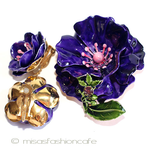 （画像用） Original by Robert 花ブローチ＆イヤリングSet