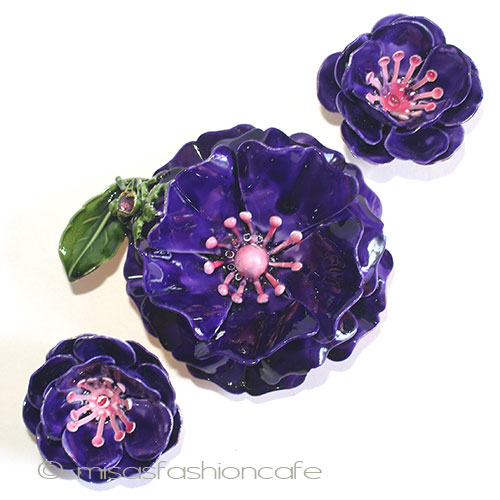 （画像用） Original by Robert 花ブローチ＆イヤリングSet