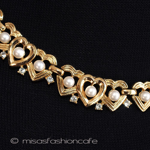 （画像用） Trifari　 トリファリ パールオープンハート