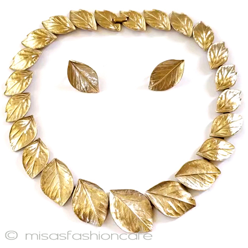 Trifari　 トリファリ 金の葉　セット - ウインドウを閉じる