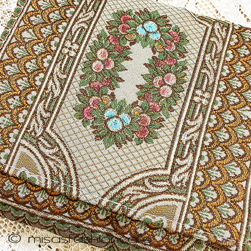 （画像用） アンティーク　バッグ　 伊製パンジー・スミレの花