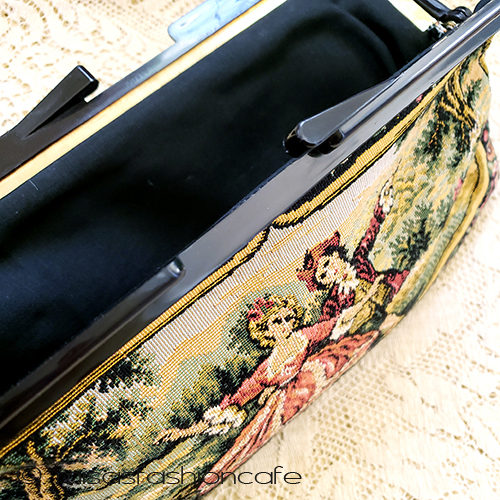 （画像用） ヴィンテージ　バッグ　 タペストリー　刺繍