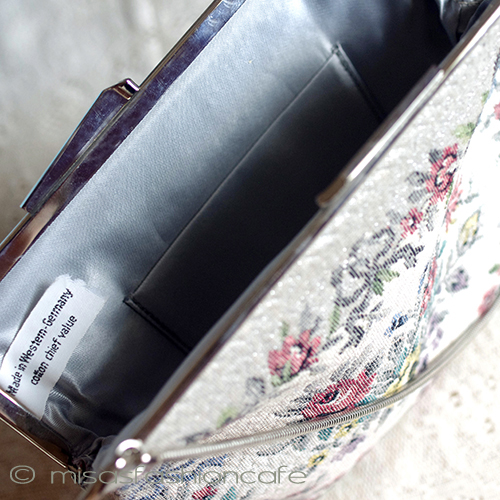 （画像用） ヴィンテージバッグ ドイツ製　お花刺繍