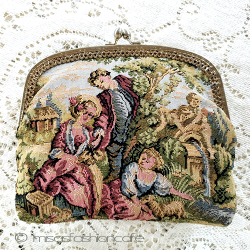 （画像用） アンティークバッグ タペストリー　刺繍