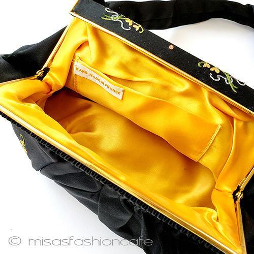 （画像用） ヴィンテージバッグ　仏製 フラワーブーケ・花刺繍