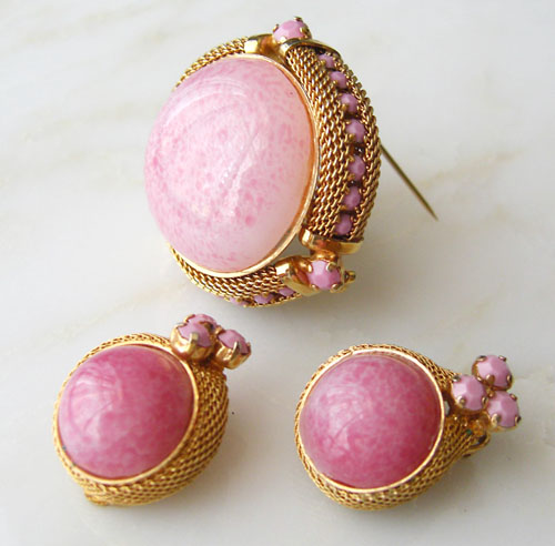 （画像用） Austriaオーストリア製 　ブローチ・イヤリングセット