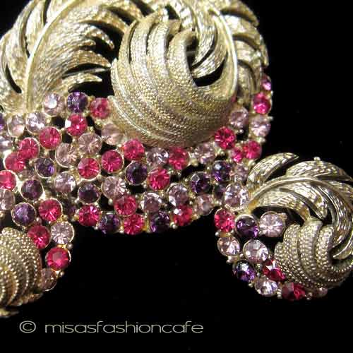 （画像用） アンティークジュエリー CoroフェザーRSセット