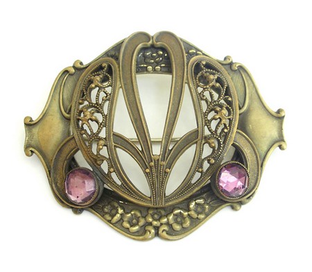 （画像用） アールヌーヴォーブローチ