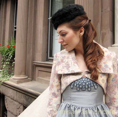 （画像用） ヴィンテージ　ハット ラインストーン