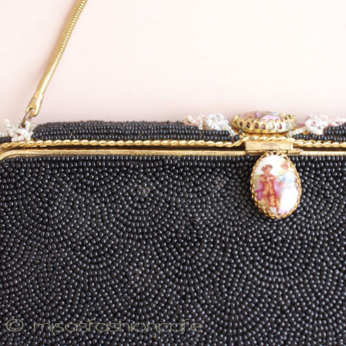 （画像用） ヴィンテージバッグ　 フランス製　総ビーズ