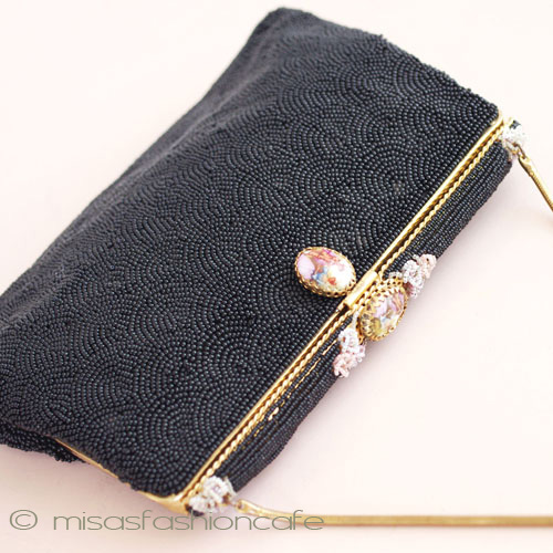 （画像用） ヴィンテージバッグ　 フランス製　総ビーズ