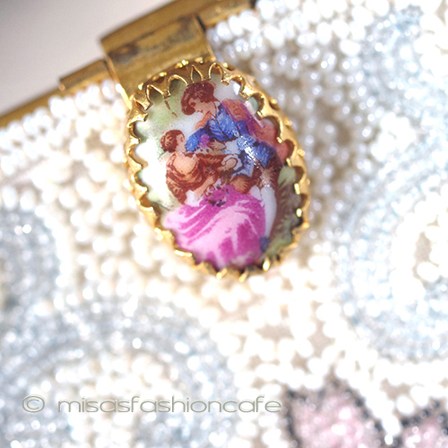 （画像用） ヴィンテージ　バッグ　 パリ仏製　ビーズ刺繍