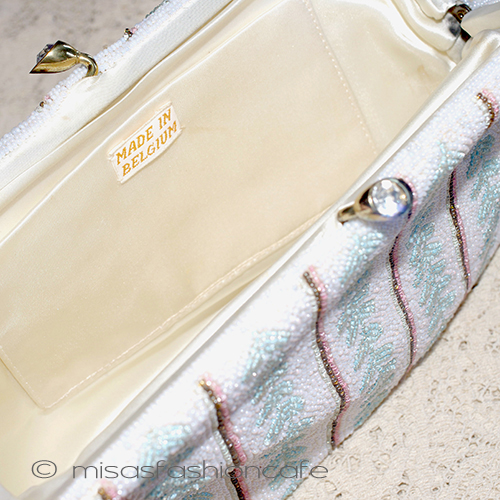 （画像用） ヴィンテージバッグ　 ベルギー製ビーズ刺繍