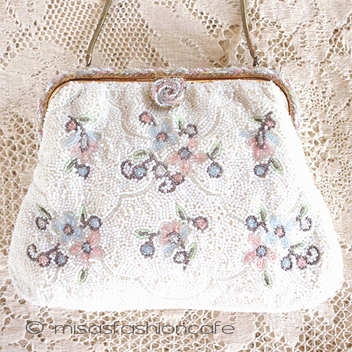 アンティークバッグ フランス製　ビーズ刺繍 - ウインドウを閉じる
