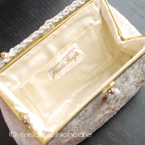 （画像用） ヴィンテージバッグ仏製 ビーズ総刺繍 お花