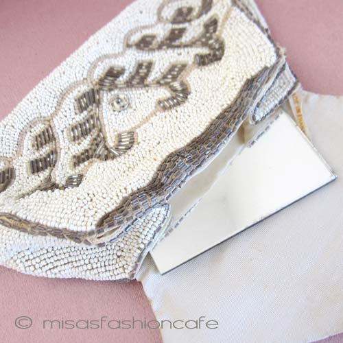 （画像用） アンティーク　バッグ ビーズ刺繍アートデコ