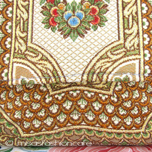 （画像用） ヴィンテージバッグ 伊製パンジー・スミレの花