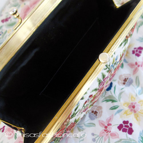 （画像用） ヴィンテージ バッグ 総刺繍お花 プチポアン