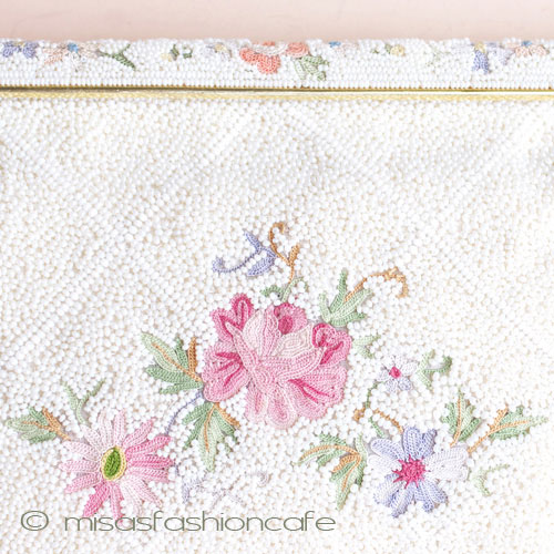 （画像用） ヴィンテージバッグ　 仏製ビーズ総刺繍